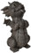 Pacific Giftware Gartenfigur bettelnder Drache Macht Männchen 26 cm - Gartendrache Fantasy Deko Statue Blumentopf
