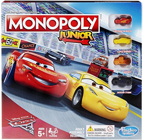 Hasbro Gaming Monopoly Junior: Disney Pixar Cars 3 Edition