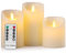 Hausware LED Candles Light 4 5 6 3 Pack Pillar Candles Real Wax Battery Operated Flameless Candles Flickering Electric Fake Candle Sets with Rome and Timer