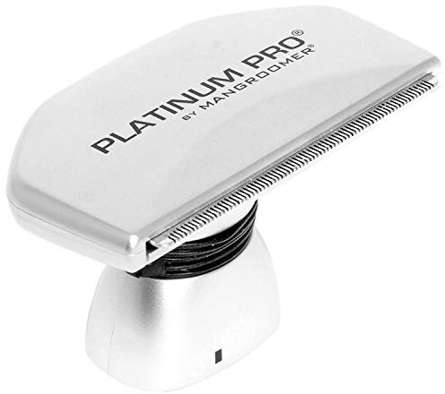 PLATINUM PRO by MANGROOMER - Neuer Rücken-Haarrasierer mit komplettem Aufsatz – Stoßdämpfer mit flexiblem Hals und 50 % breitere Klinge.