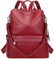 ALTOSY Elegant Damen Echtleder Rucksack Mode Schultertasche Convertible All in One Rucksackhandtasche (S80 Weinrot)