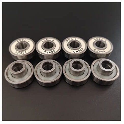 NESHO Kugellager, 16 Stück, 608RS, Longboard-Skateboards, Inlineskates, Rollschuhlager, P5, integrierte Wellenlager, ABEC-9, 8 x 22 x 12,6 mm (Größe: weiße Abdeckung)