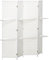 HOMCOM Paravent für den Innenbereich, 4 Paneele, 181 x 180 cm, 2 Fächer, faltbar, Raumteiler, Kiefernholz, Bambus, geflochtene Papierfasern, weiß, Stroh