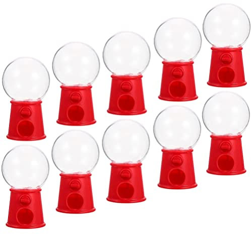 ibasenice 10pcs Candy Machine Plastic Gumball Machines Kids Candy Dispenser Mini Gumball Machines for Kids Sweety Dispenser Vending Machine Candy Gumball Machines for Children Bubble Gum Toy