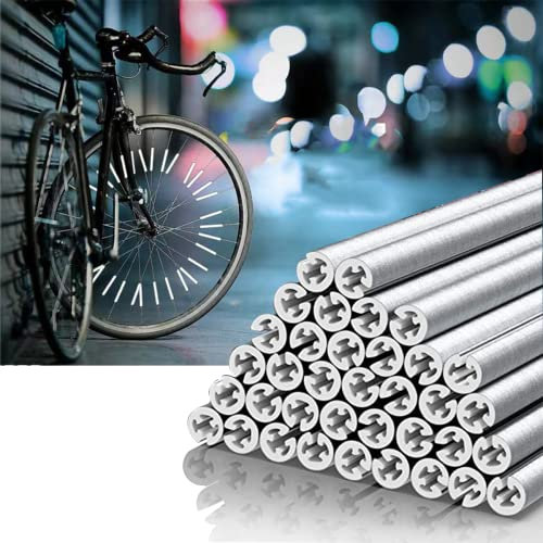 Tsathoggua Speichenreflektoren Fahrrad 36 Stück, Fahrradreflektoren-Set, Reflektoren Fahrrad Speichen Hergestellt mit Scotchlite, Einfache Montage 360° Sichtbarkeit, kinderSicheres Fahren bei Nacht