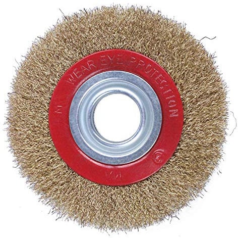 Tsadeer Wire Brush Wheel for Bench Grinder Polish + Reducers Adaptor Rings,6inch 150Mm