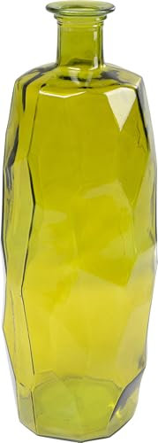 Kare Design Vase Origami, Grün, 75cm, Hohe Blumenvase für Pampasgras, Große Glasvase, Deko für Wohnzimmer, Esstisch, Regal, Flur, Recyceltes Glas, 75x27x27 cm (H/B/T)