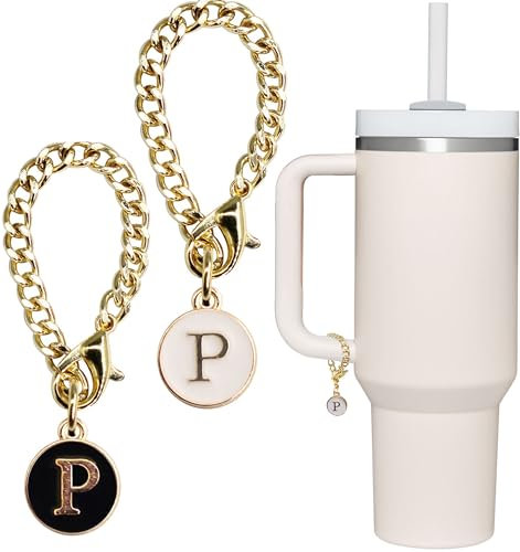 3 + 2 tapas de silicona para popote para vasos Stanley Cup 30 de 40 onzas con asa, adornos para popotes de flores, dijes de letras personalizadas para accesorios de taza Stanley Quencher H2.0 simples