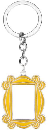 POYAMUSE Friends TV Show Monica's Door Yellow Frame Keychain, Yellow, Medium