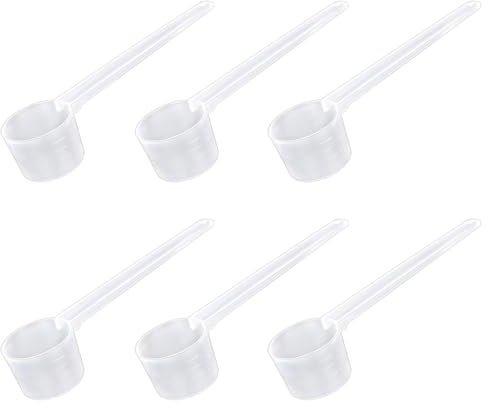 Teegxddy Paquet de 6 cuillères doseuses, cuillères doseuses Transparentes pour protéines,cuillere doseuse gramme, 5 g