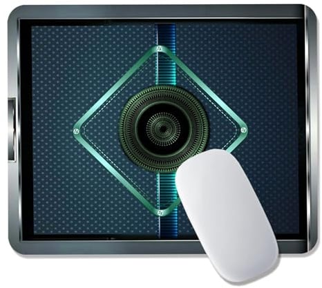 GLANDOTU Mouse Pad/Gaming Mouse Pad/Mouse Mats for Desk/Mouse Pad 320 x 270 x 3 mm,Stitched Edges Anti-Slip Waterproof Rubber Base Mouse Mat,Square MousePad/improved precision and speed -Sci-Fi Future