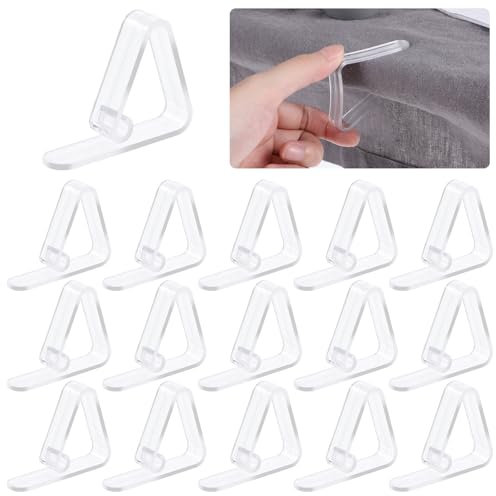 simarro 16 Stück Transparent Tischdeckenklammer, Kunststoff Tischklammern Klammern Set Tischdecke Clips Outdoor Tischdeckenhalter-Clips für Hochzeiten im Freien Zuhause Camping Restaurant (Bis 30 mm)
