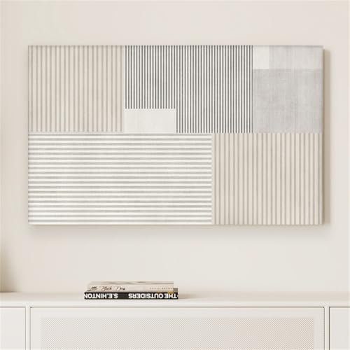Hiseng TV-Abdeckung Staubschutzhülle, Hülle Bezug Für Fernsehen Schutzhülle Hängend/Desktop Universal Stoff Tv Hülle Anwendbar 32-85 Zoll Flacher Fernseher (46-50 Zoll,Gestreifte Linien)