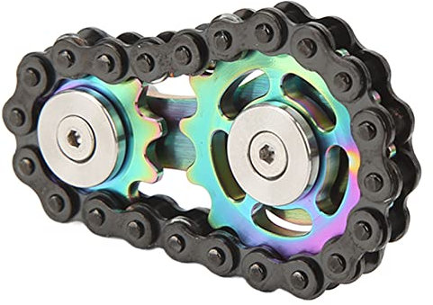 Zahnräder Fidget Kette, Metall Fidgeting Fahrrad Kettenräder Würfel Abnehmbare Fingerspitzenketten Kettenräder Spielzeug zum Stressabbau Fahrradketten Fidget Spielzeug mit Werkzeugen für Reisen Arbeit