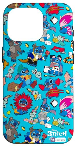 iPhone 16 Pro Disney 100 Stitch in Costume Disney Characters and Scrump Case