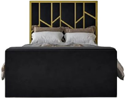 Sigma TV Bed with Built-in TV Lift and Premium Upholstery – Available in Double, King, and Super King Sizes in Multiple Colors for Ultimate Bedroom Comfort and Style (Black, King (U.K. Standard))