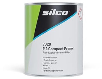 INTERMIX SUPPLIES Silco 7020 M2 Compact Primer – Quick-Drying 1K Acrylic Sandable Primer for Strong Adhesion, Anticorrosive Protection, and High Coverage (Grey, 1L Kit)