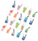 20pcs Mini Glass Bottle Beads for Bracelet Making Clay Beads Bracelet Making Kit Enamel Pendant Pearl Necklaces Gold Chain Necklace Pendants Jewelry Charm Necklace Milk Tea Charm