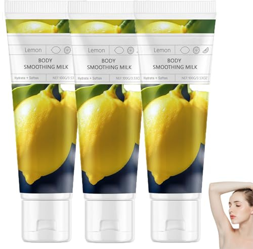 Lemon Soothing Body Lotion, Natural Moisturizing, Firming & Tighten, Improve Skin Elasticity, Nourishing Dry Skin, Refreshing Fragrant, Lightweight & Non-Greasy, Brightening and Smooth (3pcs)