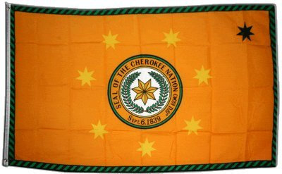 Flaggenfritze Fahne/Flagge Indianer Cherokee Nation + gratis Sticker