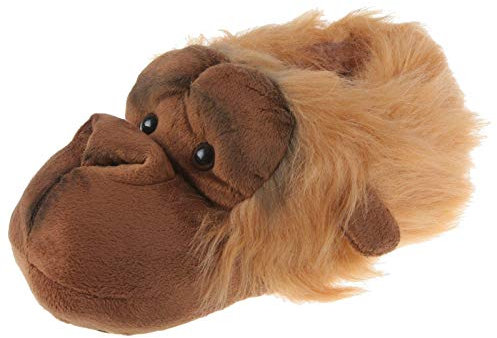 Tierhausschuhe Unisex Hausschuhe Orang-Utan, Braun, 46/47, TH-AFFE