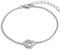 XENOX® LOVE STORY Armband - Damen Armband aus hochwertigem 925/- Sterlingsilber mit Herz-Anhänger und Zirkonia-Steinen | XS3412