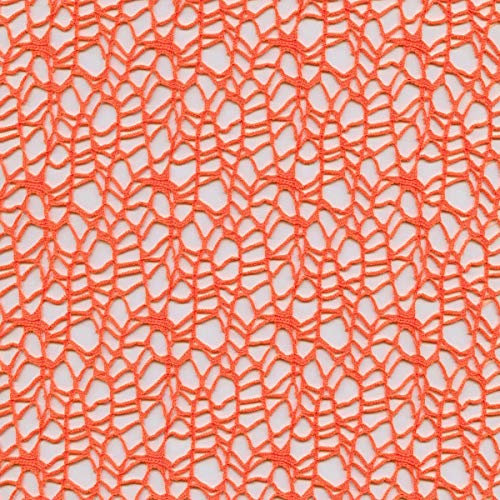 Textiles français Stoff aus Frankreich - Spinnennetz Halloween Orange – 100% Polyester | Breite: 150 cm (Meterware)
