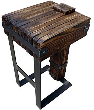CHYRKA® Esstisch Wohnzimmertisch DROHOBYCZ Hocker Loft Vintage Bar IndustrieDesign Handmade Holz Metall (Hocker)