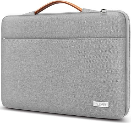 TECOOL 13.3 Inch Laptop Carry Case Sleeve Compatible with MacBook Air/Pro 13, MacBook Pro 14 M2 M1, 13.5 Surface Laptop, Huawei Matebook d14, ASUS Vivobook Zenbook 14, Notebook Bag Cover, Grey