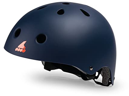 Rollerblade RB JR Helmet, Inline Skate Helm für Jungen und Mädchen, Schutzausrüstung für Inliner, Skateboard, Scooter & Bike, Unisex, Blau/Orange, M (54-58)