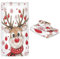 Vdsrup Winter-Rentier-Handtücher, Set mit 3 Weihnachtskugeln, Schneeflocken, Handtuch, Weihnachts-Hirsch-Badetuch, Waschlappen, weiches dünnes Gesicht, Gästetuch, Küche, Geschirrtücher,