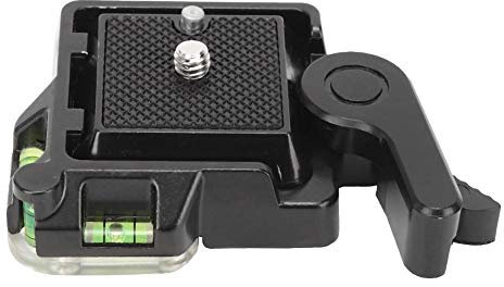 Schnellwechselplatte Qr40 Aluminiumlegierung Schwarz Universal Eingebaute DREI Blasenebenen Kamera Camcorder Einbeinstativ Kugelkopf Adapter Klemmenhalterung Für Für DSLR Kamera Stativ Kugelkopf