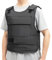 ROMYIX Handgelenkschutzweste, Sicherheitsweste, kugelsicher, taktisch, verstellbar (Träger & Gürtel) + Handschuhe & Aufbewahrungstasche, Schwarz , XL