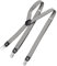 DonDon Hosenträger Herren gepunktet Fischgrät blau schmal 2,5 cm - Extra starke Clips für Anzug - Hosenträger Herren extra stark - Ideal für Männer oder Damen Rockabilly Suspenders