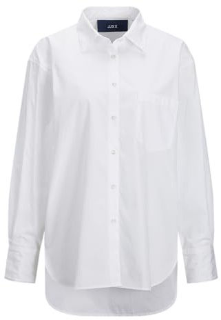 JJXX Damen Jjxx Jxjamie Relaxed Poplin Shirt Noos Bluse, Weiß, L EU