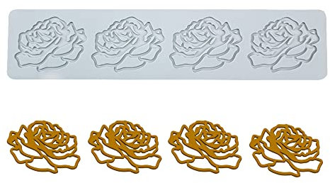 tapis dentelle Moule en silicone 3D en forme de Les roses en forme pour chocolat, bonbons, fondant, décoration de cupcakes, desserts