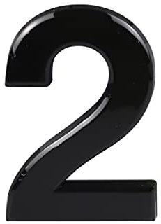Black Door Numbers Stick On, 0-99, Letters A, B, C, D, 3'' House Numbers Self Adhesive Stickers, For Doors, Mail Boxes, Hotel Rooms (2)