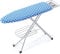 BKTD Ironing Board, Heat Resistant Cover Iron Board with Steam Rest, Non-Slip Foldable Ironing Stand. Heavy Sturdy Metal Frame Legs Iron Stand(13 * 34 * 53 Inches) (Blue White)