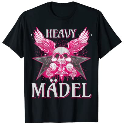 Death Metal Geschenk und Konzert Festival Outfits Biker Rocker Frau Heavy Rock Punk Mädel Hard Girl Metal T-Shirt Schwarz Klein EU S Crew Neck Kurzarm 1 Count 0 Pockets Damen Frauen und Mädchen