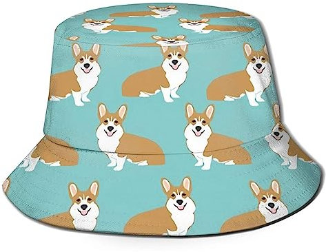 Fischerhut für Damen Herren Reversibel Strand Bucket Hat Druck verpackbare Outdoor- Eimer Hüte für Wandern, Reisen, Urlaub