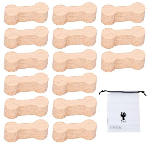 15 Gleisverbinder mit 1 Aufbewahrungstasche, Gleisverbinderbefestigungen, Gleiszubehör aus Holz, lose Gleiszubehör, ab 3 Jahren.