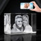 mxn Cadre photo en cristal 3D personnalisé, 2D/3D gravé au laser - Image et texte personnalisés sur cube en verre - Cadeau de Saint-Valentin, fête des mères pour femme, épouse, maman (6 x 8 x 12 cm,