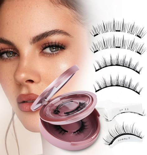 Ciglia Magnetiche 2 paia Ciglia Finte Magnetiche Riutilizzabili con Applicatore Senza Colla Ciglia Magnetiche Naturale Senza Eyeliner Kit Ciglia Magnetiche(magnetic lashes-MC+WJ26)