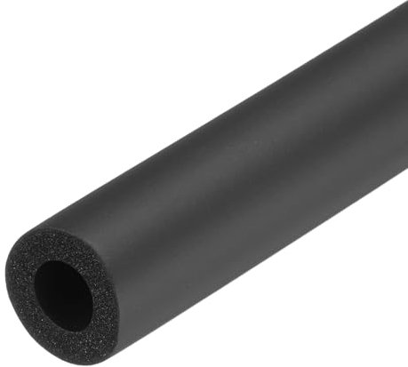 sourcing map Pipe Insulation Foam Tube Lagging Insulation Pipe 10mm(3/8) ID 20mm OD 0.46m(18) Heat Preservation for Handle Grip Support,Black