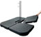 Silvergear® Parasol Stand | Juego de 4 Pesas | para sombrillas con Base en Cruz | Rellenable con Arena y Agua | 100x100x7.5CM | Negro