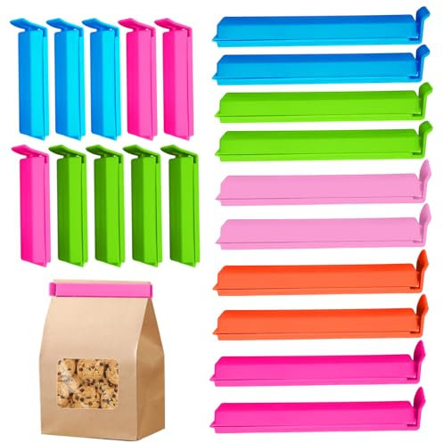 20 Pièces Pince Sachet Alimentaire, Longueur 7/11 cm Clips Fermeture Sachet Alimentaire, Couleurs Pince Alimentaire Plastique, Pince Fermeture Sachet Alimentaire Réutilisable