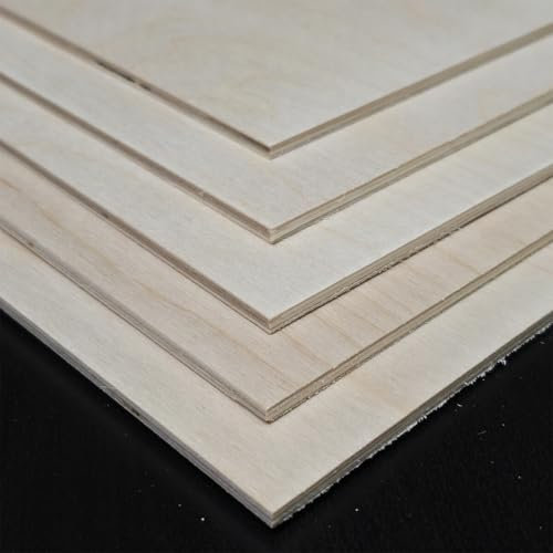 AtHaus Multiplex 4mm | Sperrholz | Multiplexplatten | Holz Platten | Birkensperrholz | Zuschnitte zur Auswahl: 110x40 cm