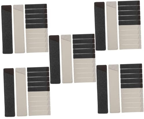 Tofficu 5sets Pen Sleeve for Notebook Elastic Pen Holder Pencil Holder Pouch Leather Belt 12pcs*5