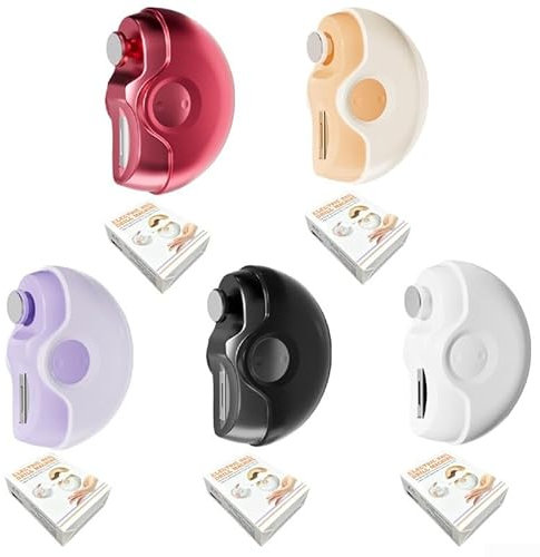 Besttoolifes Lima de uñas eléctrica para bebé, funciona con pilas, para uso en bebés y adultos, seguro, versátil, compacto, cuidado de uñas para todas las edades (rojo)