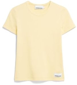 ARMEDANGELS Damen RIPP-T-Shirt aus Bio-Baumwoll Mix KARDAA Slim Fit Early Yellow